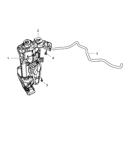 2009 Dodge Durango Coolant Recovery Bottle Diagram 1