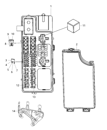 2014 Jeep Patriot Block-Totally Integrated Power Diagram for 4692343AE