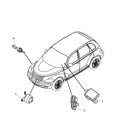 2006 Chrysler PT Cruiser Sensor-Alarm Diagram for 5026120AA