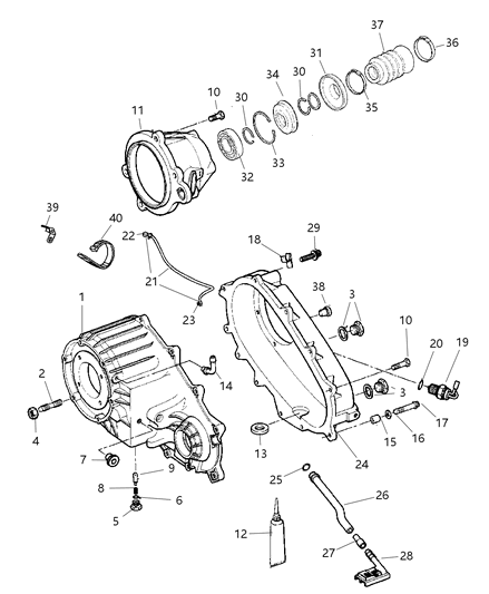 2006 Jeep Liberty Case & Related Parts Diagram 3