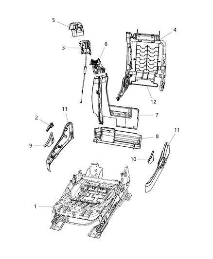 2009 Chrysler Sebring Shield-Seat Cushion Diagram for 1HL981DVAC