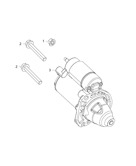 2017 Dodge Challenger Starter & Related Parts Diagram 1