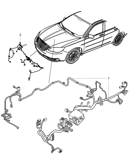 2012 Dodge Avenger Wiring-HEADLAMP To Dash Diagram for 68103300AC