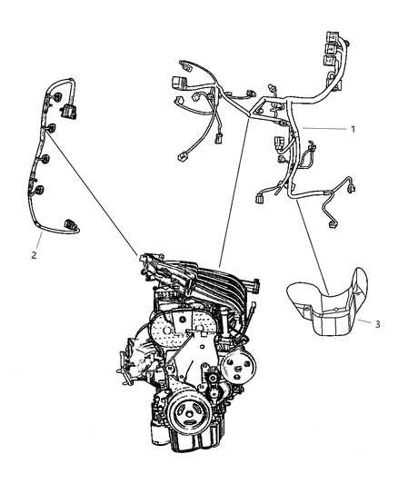 2002 Chrysler PT Cruiser Wiring - Engine & Related Parts Diagram