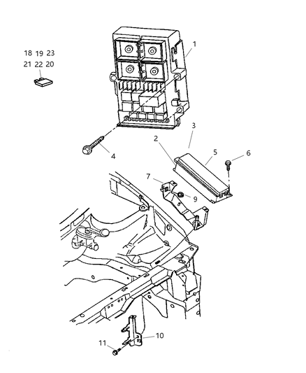 1997 Chrysler Town & Country Electrical Relay Block Diagram for 4707785AB