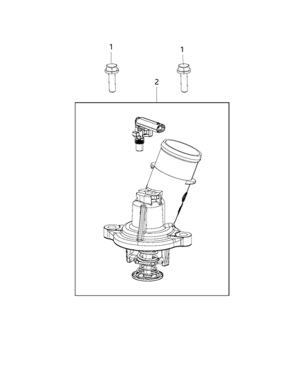 2017 Ram 3500 Thermostat & Related Parts Diagram 1