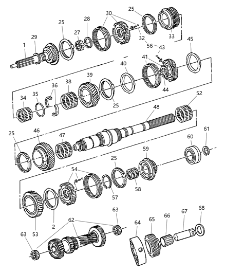 2004 Jeep Wrangler Bolt Diagram for 5013329AA