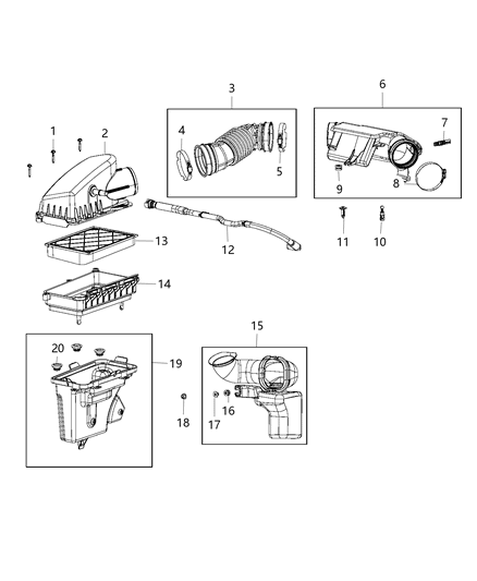 2016 Chrysler 200 Air Cleaner Diagram 2