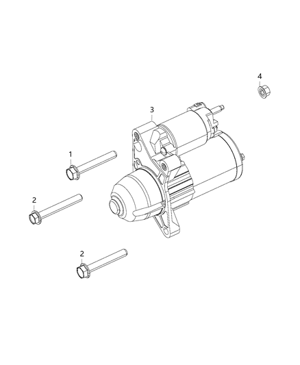2020 Jeep Cherokee Engine Starter Diagram for 56029712AC