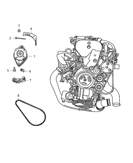 2008 Chrysler PT Cruiser Generator/Alternator & Related Parts Diagram 2
