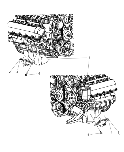 2007 Chrysler Aspen Front Engine Support Brackets To Engine Diagram
