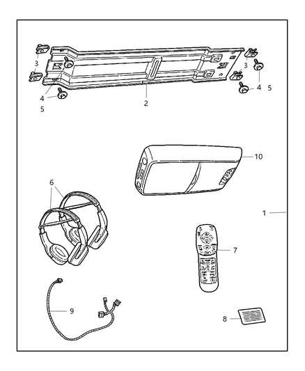 2007 Dodge Durango Media System - Rear Seat Video Diagram