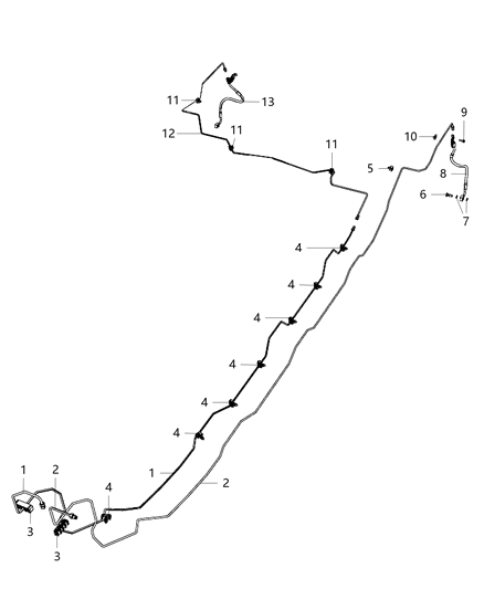 2020 Jeep Wrangler Hose-Brake Diagram for 68396066AA