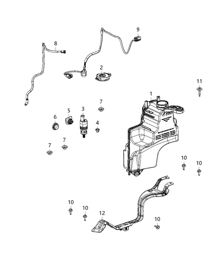 2020 Jeep Gladiator Sensors, Lamps & Windshield Washer Diagram 2