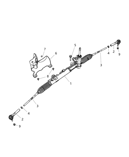 2009 Dodge Journey Gear Rack & Pinion Diagram