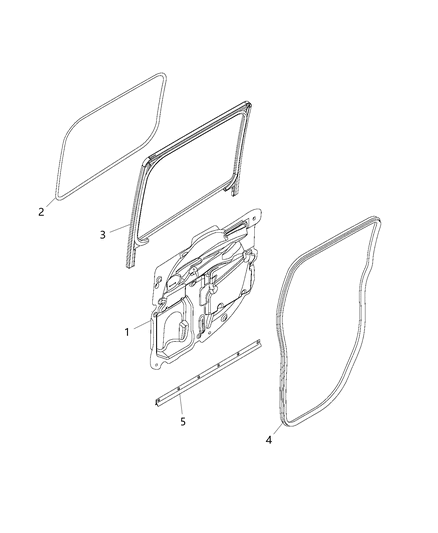 2015 Ram ProMaster City WEATHERSTRIP-Sliding Door Diagram for 68268783AA