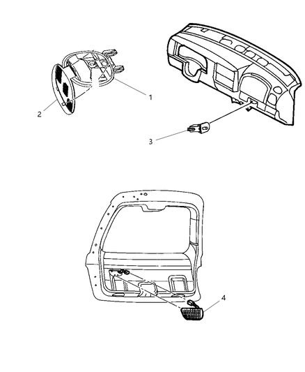 2003 Dodge Durango Lamps - Dome-Courtesy-Reading Diagram