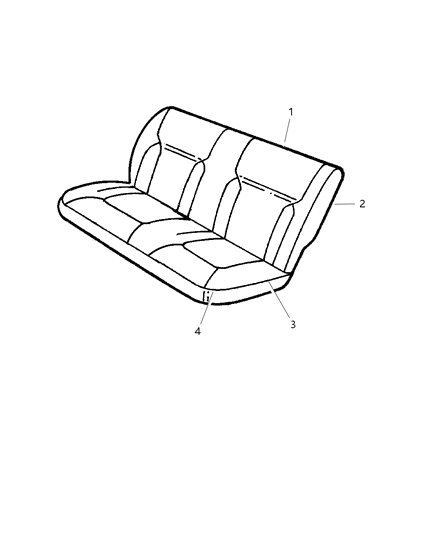 2002 Dodge Intrepid Seat Back-Rear Diagram for XF051DVAA