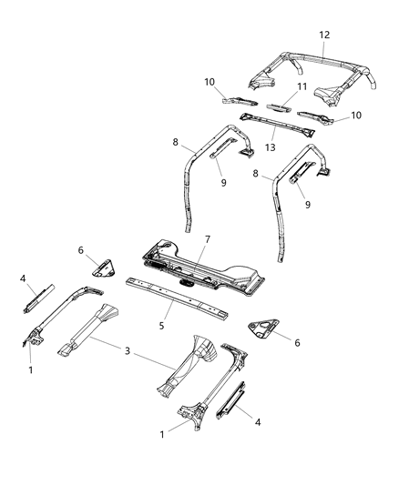 2017 Jeep Wrangler Enclosure-Speaker Diagram for 5RB12DX9AD