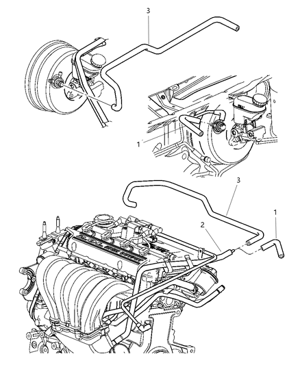 2004 Dodge Neon Vacuum Hoses Diagram 2