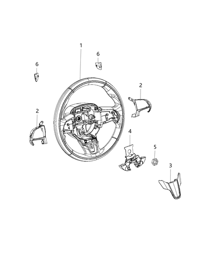 2016 Chrysler 200 Steering Wheel Assembly Diagram