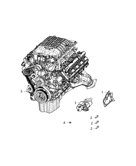 2019 Dodge Charger Starter-Engine Diagram for 5030076AD