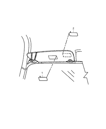 2010 Jeep Liberty Visor - Interior Diagram