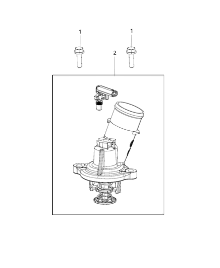 2016 Ram 3500 Cab Chassis(<10K lb.) Thermostat & Related Parts Diagram 1