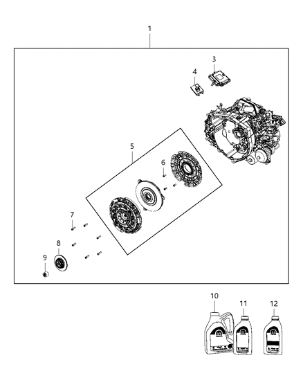 2020 Jeep Renegade Transmission / Transaxle Assembly Diagram 2