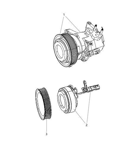 2004 Dodge Dakota Compressor, Air Conditioning Diagram 1