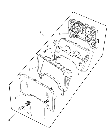 2004 Jeep Wrangler Cluster Diagram for 56047078AG