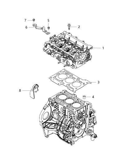 2019 Jeep Renegade Cylinder Head & Cover Diagram 1