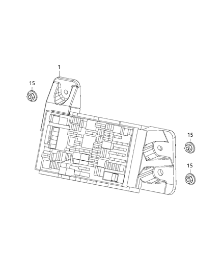 2019 Ram 1500 Power Distribution Center Diagram for 68312776AC