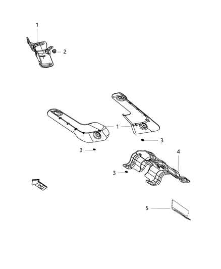 2010 Dodge Challenger Exhaust System Heat Shield Diagram