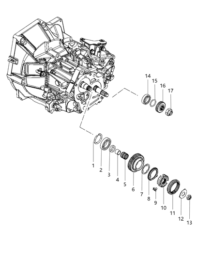 2016 Jeep Renegade Primary & Secondary Shafts Diagram 1