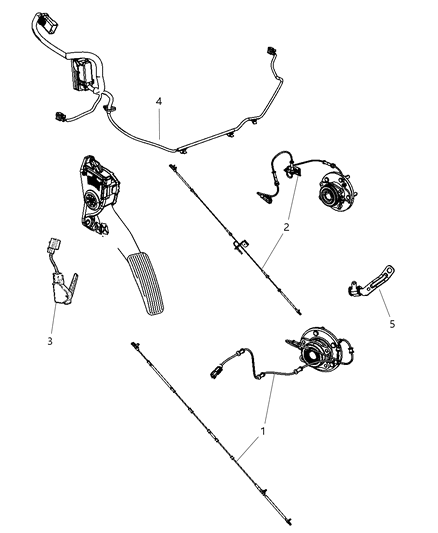 2008 Dodge Grand Caravan Sensor-Anti-Lock Brakes Diagram for 4721563AE