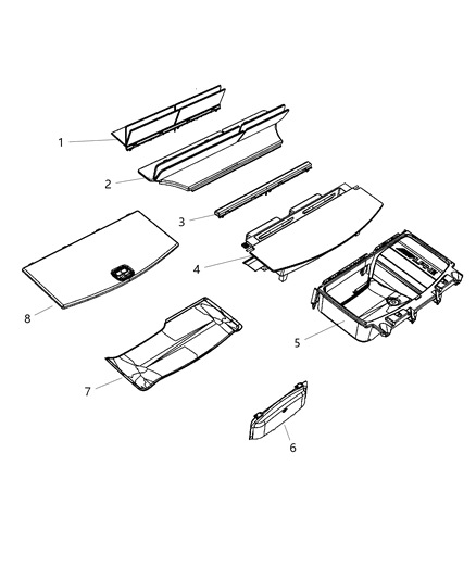 2011 Dodge Durango Cover-Cargo Compartment Diagram for 1RG72BD3AB