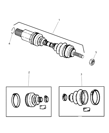 2000 Dodge Neon Shaft - Front Drive Diagram