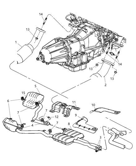 2009 Dodge Challenger Exhaust Muffler And Resonator Diagram for 4578910AC