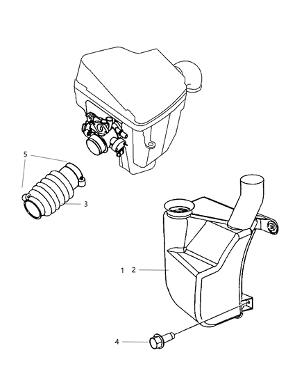 2002 Dodge Neon RESONATOR-Air Cleaner Diagram for 4669895AC
