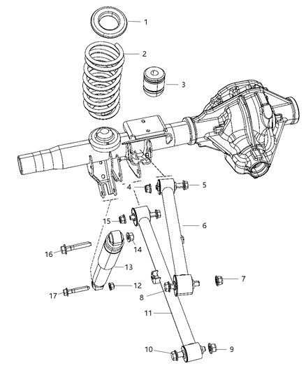 2011 Ram 1500 Suspension - Rear Diagram