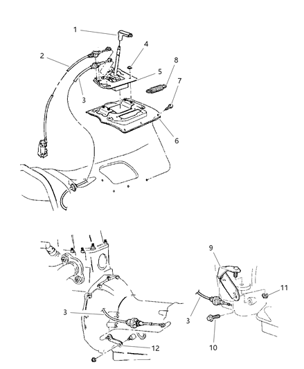 1998 Jeep Grand Cherokee Gearshift Controls Diagram