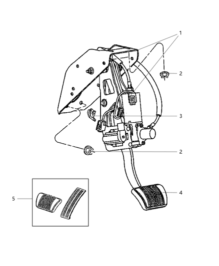 2010 Jeep Grand Cherokee Brake Pedals Diagram 1