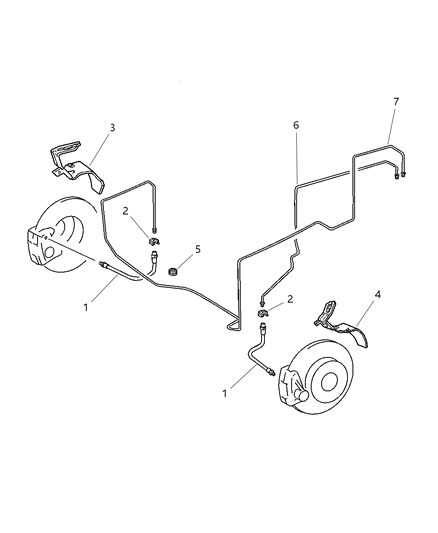 2006 Chrysler Crossfire Washer-Brake Line Diagram for 5097184AA