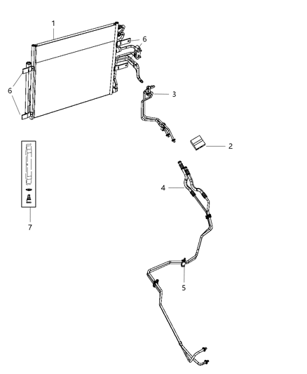 2019 Ram 1500 Transmission Oil Cooler & Lines Diagram