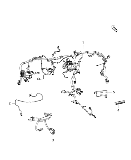 2015 Dodge Durango Wiring-Instrument Panel Diagram for 68238000AC