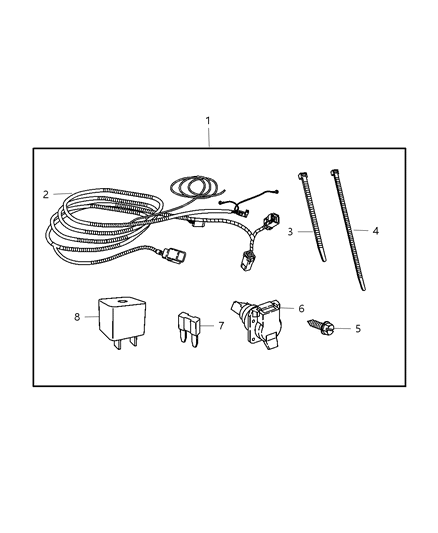 2007 Jeep Commander Harness-Trailer Diagram for 5179405AA