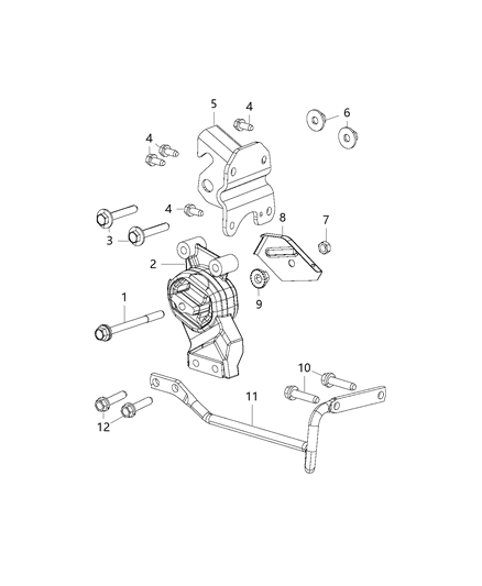 2013 Ram 1500 Engine Mounting Right Side Diagram 6