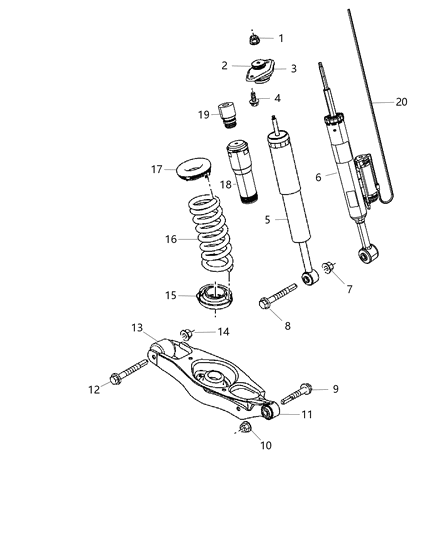 2013 Dodge Charger Rear Shocks, Spring Link Diagram