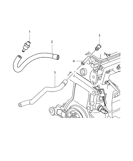 2007 Chrysler PT Cruiser Hose-Make Up Air Diagram for 4884749AA